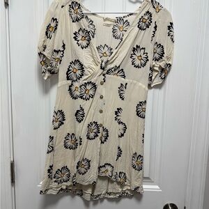 Urban Outfitters Cream dress with Ruffles